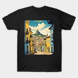 Salvador's Pelourinho Brazil Vintage Tourism Travel Poster Art T-Shirt